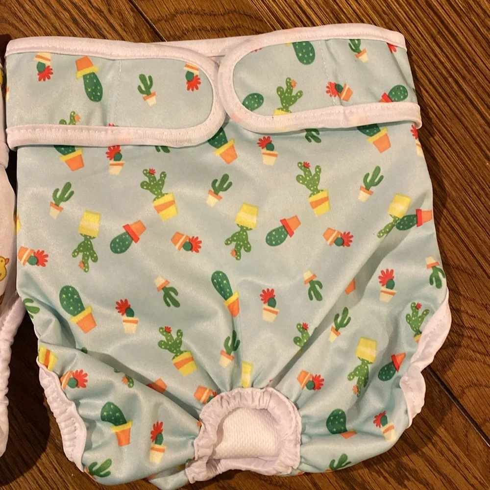 Pet Magasin washable dog diapers XLCactus Pattern and rubber duck pattern